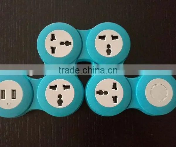 360 Degree Flexible European Plug Multi Way Extension Socket Bending Pivoting Power Strip photo-2