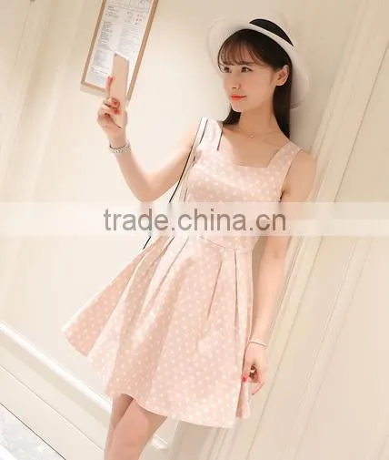 2016 Printing Summer Collect Waist Dress With Printed Fashion Style photo-2