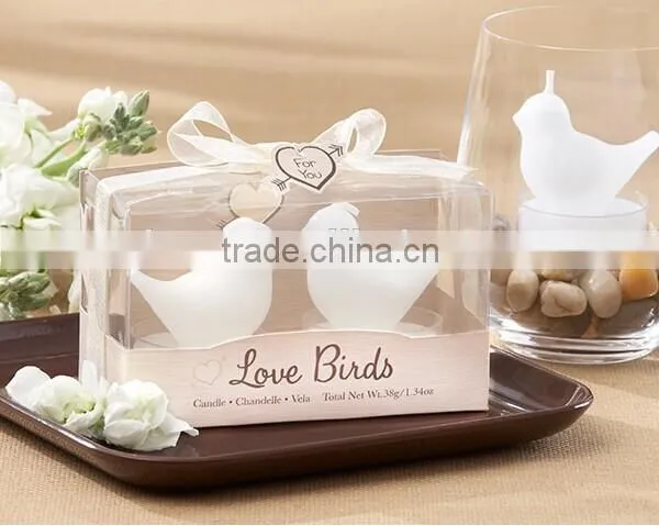 "Love Birds" White Bird Tea Light Candles