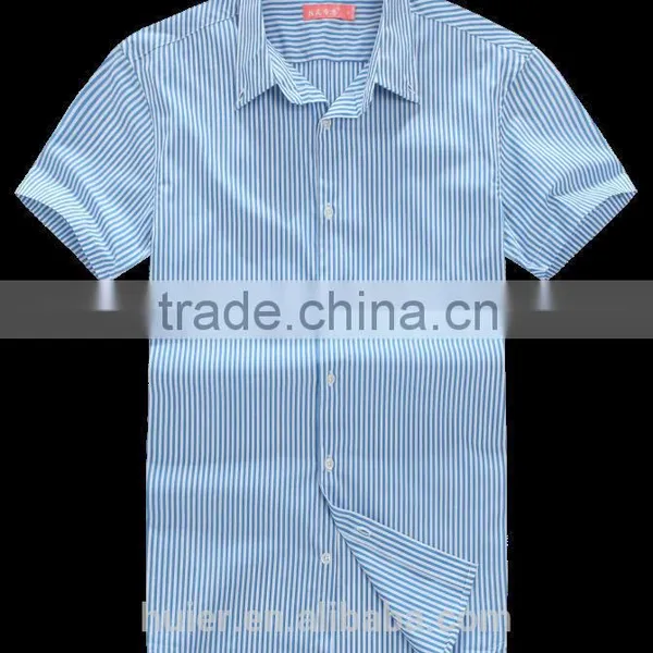 Mens T-shirt Yarn Dyed Cotton Checks Plaids Shirts photo-4