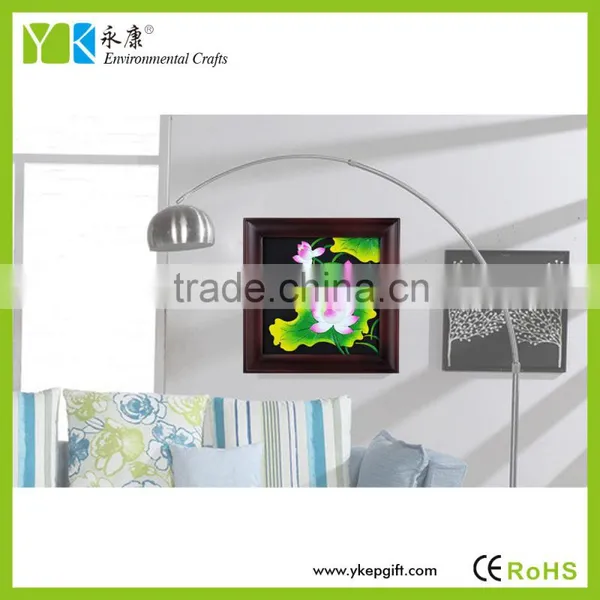 Lotus Flower Carved and Painted Home Etc Wooden Photo Picture Frame for Wall Decoration photo-5