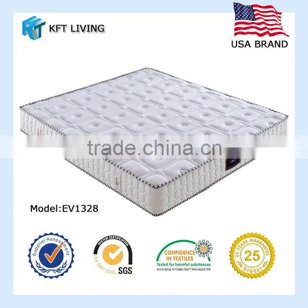 Breathable 3D Fabric ,best Natural Latex Foam, Queen Size Pocket Spring Mattress EV1328
