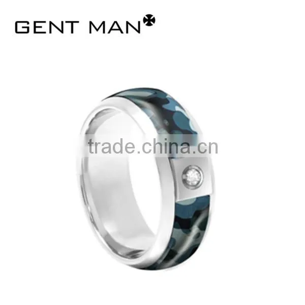 New Design Ladies Finger Ring Cool Girl Unique Camoflage Pattern Fancy Stainless Steel Man's Ring photo-2