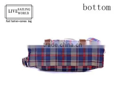 Hot Selling Colorful Plaid Canvas Lady Messenger Bags photo-4