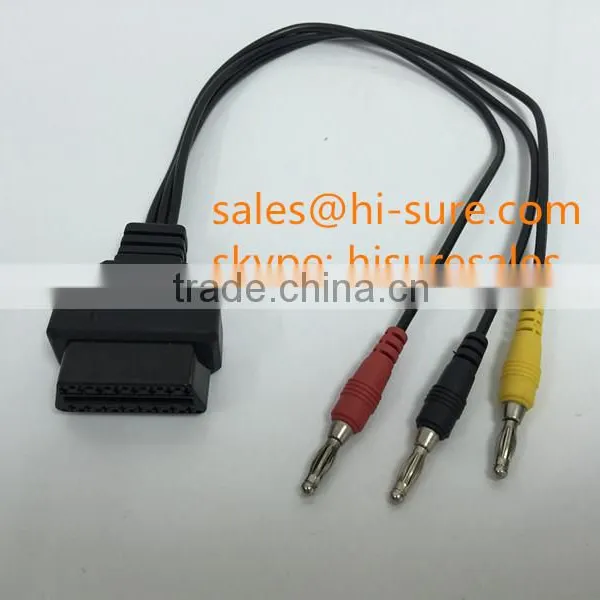 OBDII 16pin Connector to 3 Pin Banana Connector
