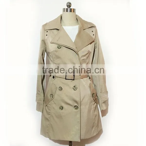 2016AW Woman's Ladies Fashion Long Trench Coats Jacket With Tie Belts