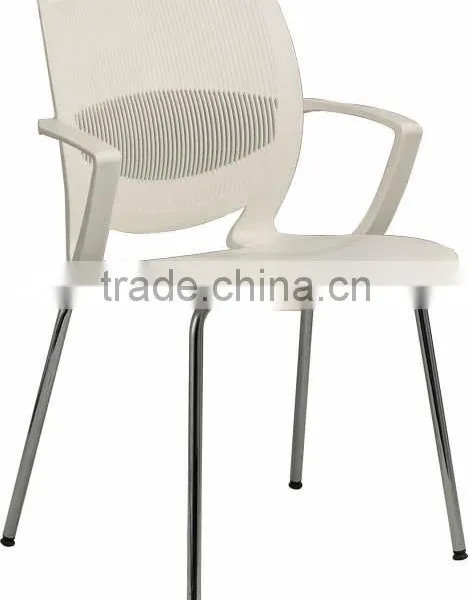Hot Sale Good Quality Most Popular New Design Stack White PP Plastic Chrome Office Chair A203-J09