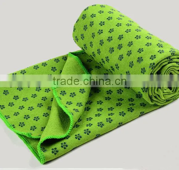 Wholesale Custom Logo Anti-slip Fibre Folding Yoga Mat Towel photo-5