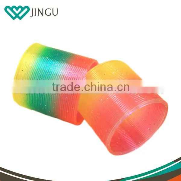 Funny Large Magic Plastic Colorful Rainbow Spring Toy ,promotion Toy