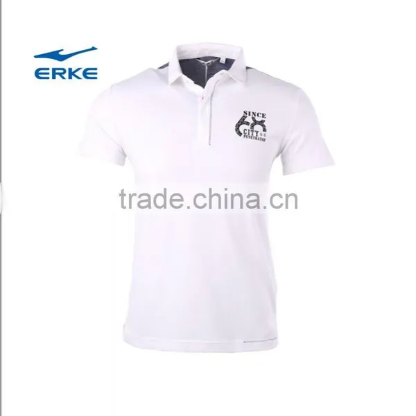 ERKE Mens Casual Micro Collar 100% Cotton Short Sleeve Polo t Shirt for Wholesale/OEM photo-2