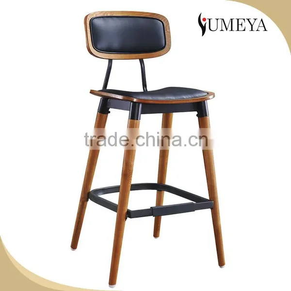 Wholesale French Stackable Imitation Wood Chair, Arm Chair Aluminum Bistro Chair With pu Leather Seat photo-3