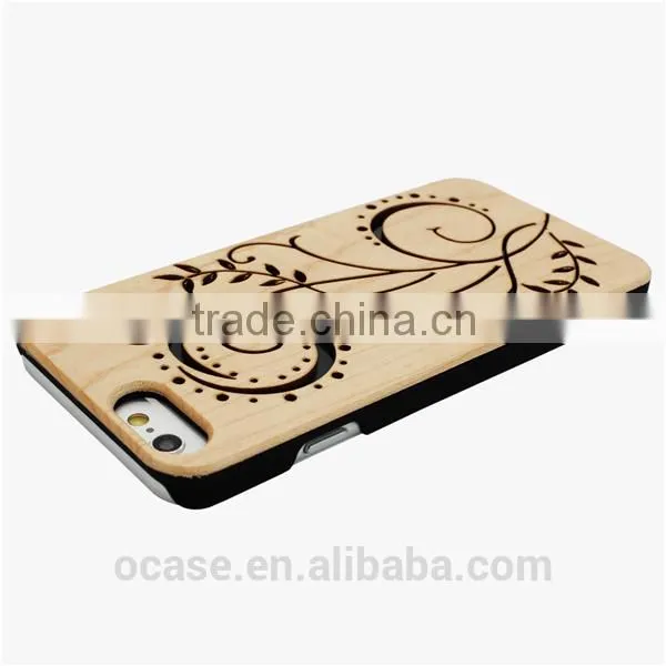 Custom Hollow Out PC+wood Phone Case for Iphone 6 photo-5