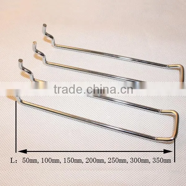 Chrome Plating Metal Pegboard Hook Double Prongs Euro Hooks photo-3