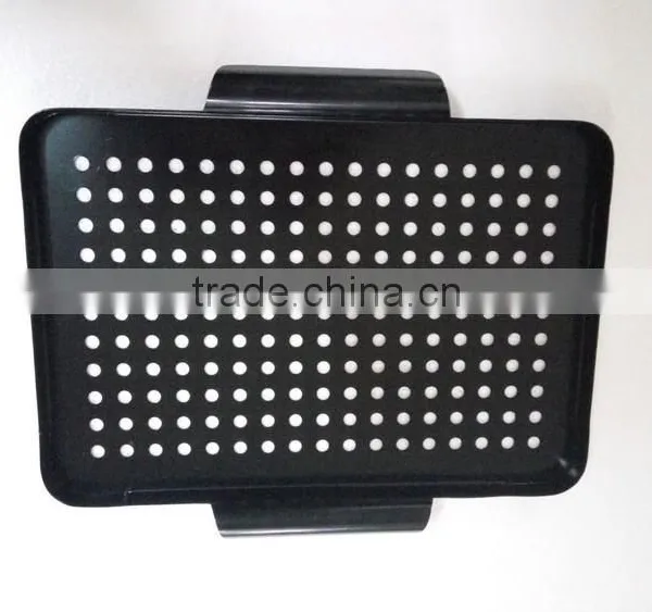 Black Steel Painting Wicker Fishing Creel Basket photo-3
