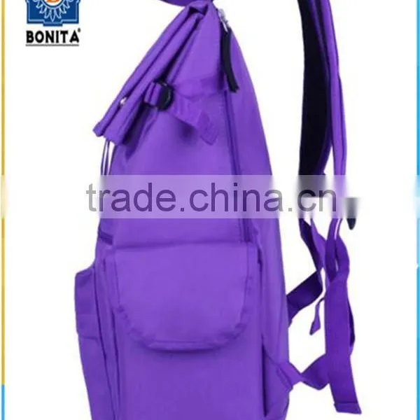 Classic College School Purple Reinforced Polyester Backpack photo-2