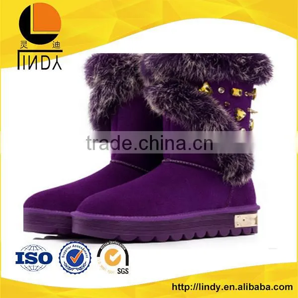 Factory Price100% Wool Leather Snow Boot