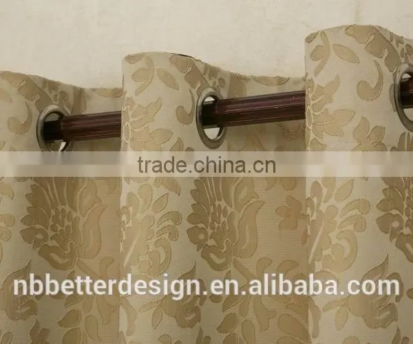 2PCS JACQUARED 100% POLYESTER WINDOW CURTAINS MADE IN CHINA FOR THE LIVING ROOM photo-4