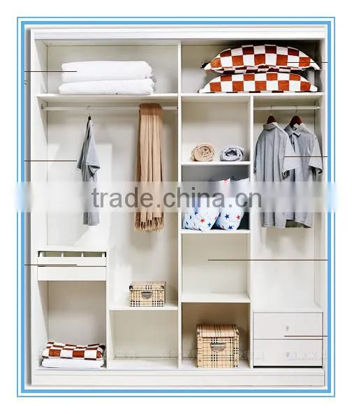 Eco-friendly Two Doors Wooden Wardrobe With High Quality photo-5