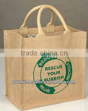Graet!!! Eco-friendly Shopping Handle Jute Bag Wholesale