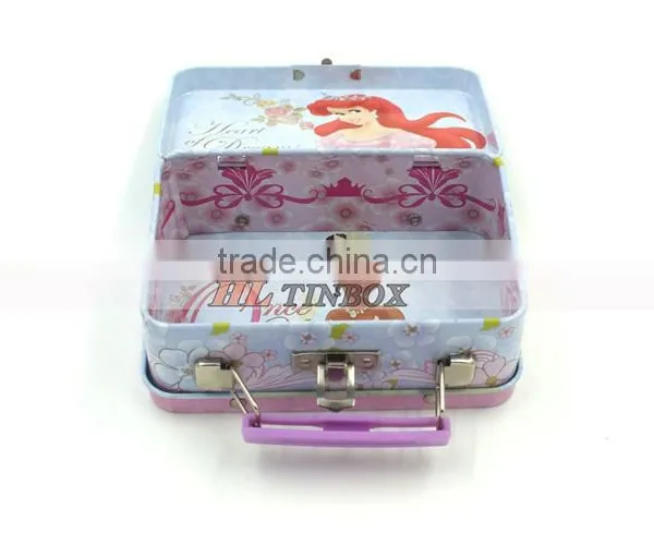 Rectangular Kids Gift Tin Lunch Box With Handle and Lock photo-4