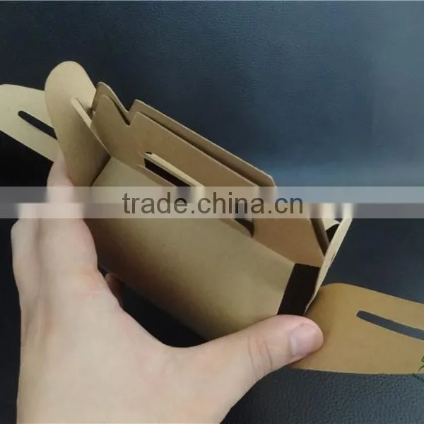 Fancy Design Kraft Paper Cake Packing Box With Handle photo-2