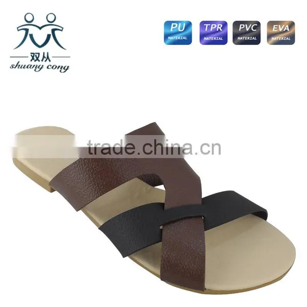 Factory Price Ladies Cross-belt Shenae Grimes Flat Slippers and Shoes photo-3