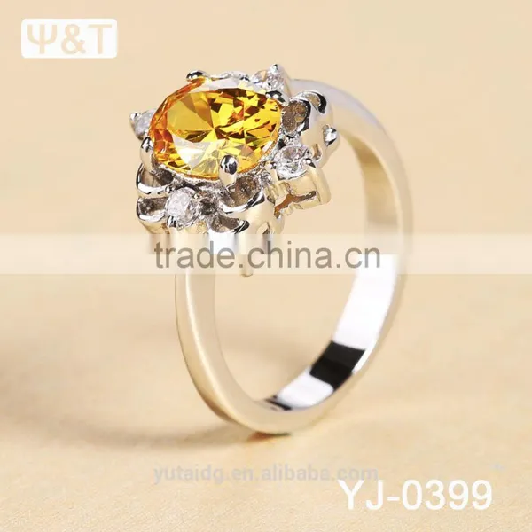 Jingli Jewelry High End Crystal Silver Ring (YJ-399) photo-6
