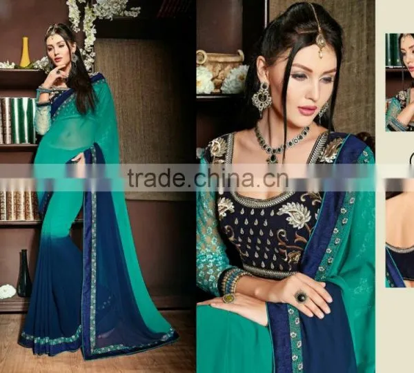 Shaded Designer Sarees For Women photo-2