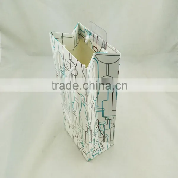 High End Cheap Film Hook Wine Paper Handbag Cardboard Bag photo-3