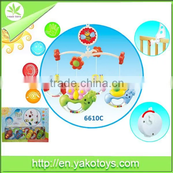 Newest and fashion ring bell hanging toys Plastic baby ring bell rattle