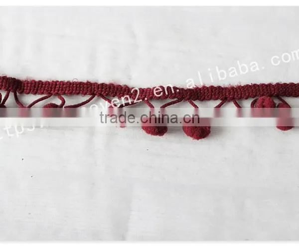 Hot Sales Cute 2cm Width Polyetser Indian Pom Pom Trims for Garment/bags photo-4