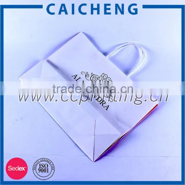 2016 Customized Printed White Kraft Paper Bag photo-3
