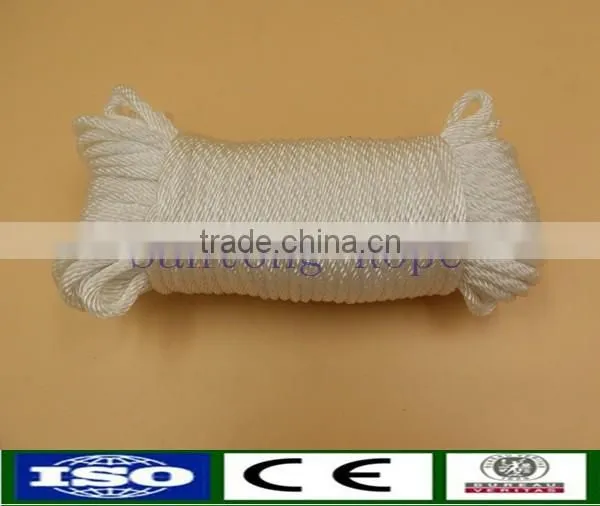 3mm White Solid Braided Nylon Starter Rope in Stock photo-5