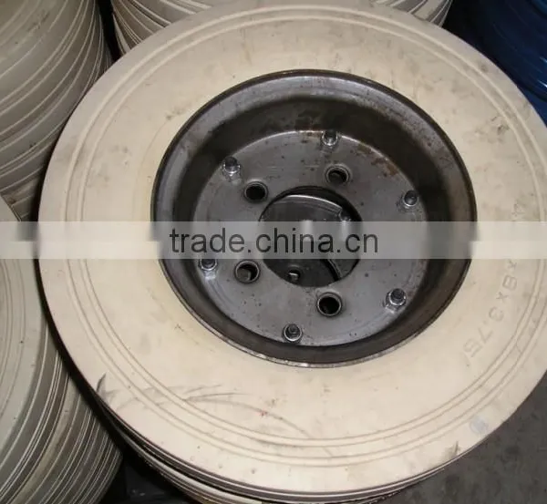 Solid Tire With Rim Solid Wheel 4.00-8 3.75 for Heavy Trolleys photo-6