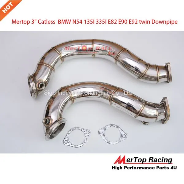 MerTop N54 3.0T E82 E88 E90 E92 E8X E9X 135i 335i Intake Turbo Charge Pipe Cooling Kit WITH 50mm BOV Port+3'' Catless Do photo-3