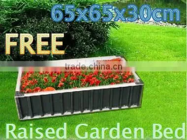 FACTORY DIRECT SHIPPING STEEL RAISED GARDEN BED INSTANT PLANTER METAL 65L*65W*30H cm
