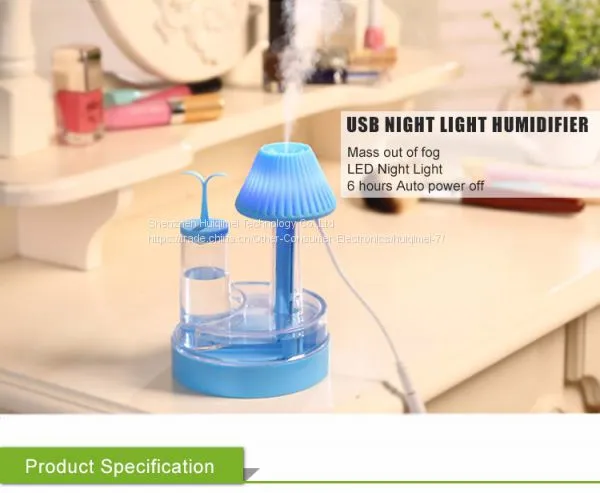 Fashion Style Usb Night Light Humidifying Air Fresh Humidifier
