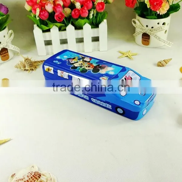 Chinese Factory Custom Car-shaped Tin Pencil Case photo-2