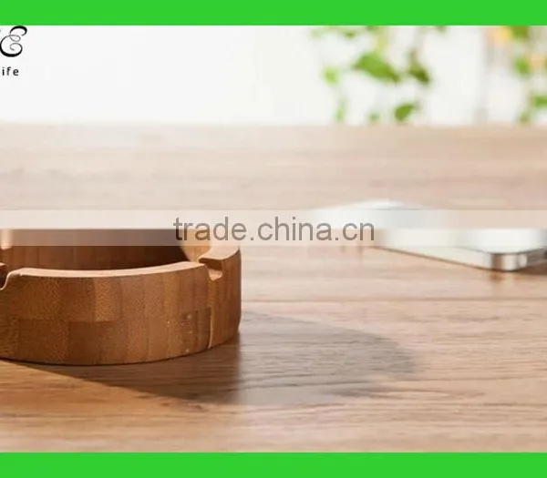 Custom Round Bamboo Ashtray Bamboo Ashtray photo-3