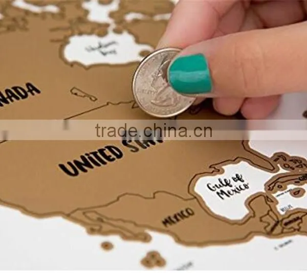 Travel Maps "It's a Beautiful World" Scratch Your Travels Track Map photo-5