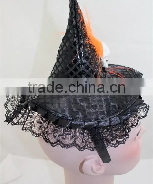 Fashion Halloween Witch Hat Headband Skull Hat Hairband photo-3