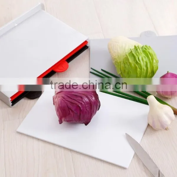 4pcs Plastic Cutting Board Set With Holder for Kitchen photo-3
