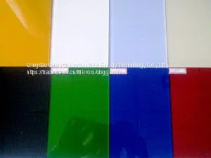 4 мм окрашенное в синий цвет стекло BluePainted Glass/ цветное стекло RAL1347 photo-2