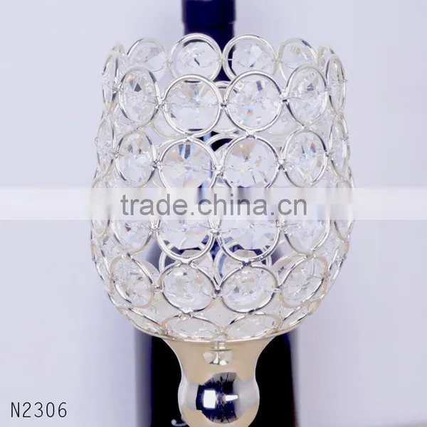 New Type Metal Plated Candle Holder With Crystal for Home Part Decorative Candlestick Stand Free Shipping photo-3