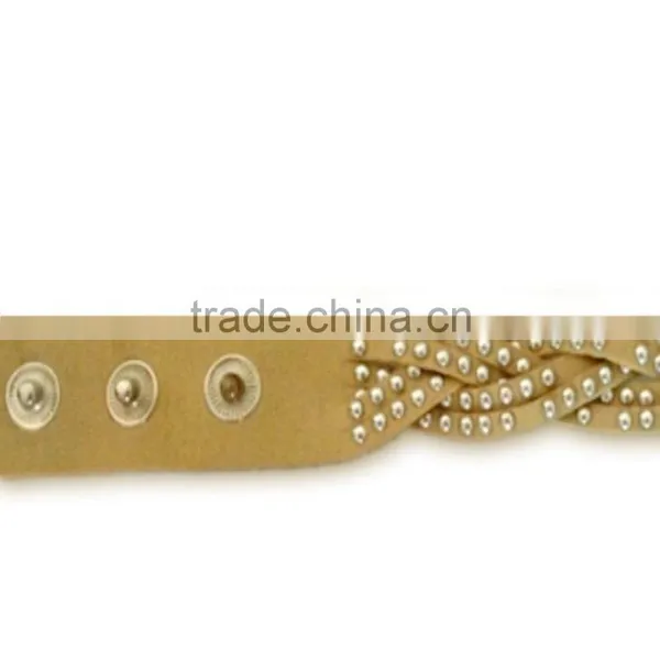 Popular PU Leather Bracelet, Hot Sale Gift Leather With Crystal Gem Decoration photo-3