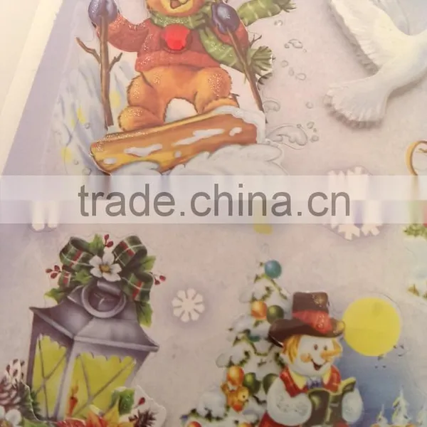 Christmas Design Sticker, Snowman Pattern Sticker, Craft Gift Sticker for Decoration, Hot Sale 3D Decoupage Stickers photo-3