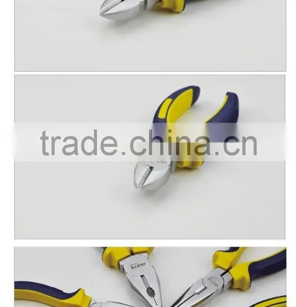 2015 Forged Pearl Nickel Steel Polishing Diagonal Nose Pliers 8" photo-5