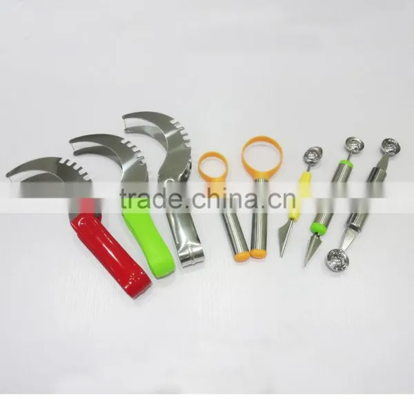 Watermelon slicer and server, fruit tools