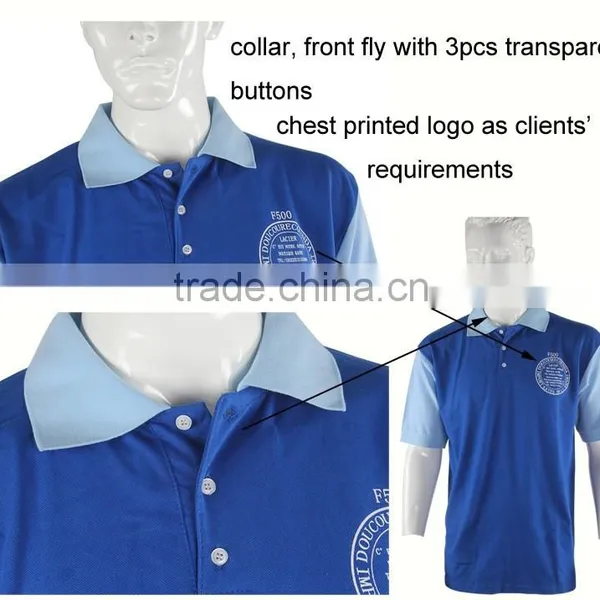 2015 New Arrival Plain Blue Dyed Short Sleeves Cheap Men Model Casual Shirt photo-3