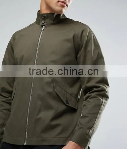 Custom Best Price High Quality New Design Durable Functional Pockets Funnel Collar 100% Cotton Twill Brown Casual Men Jacket photo-3